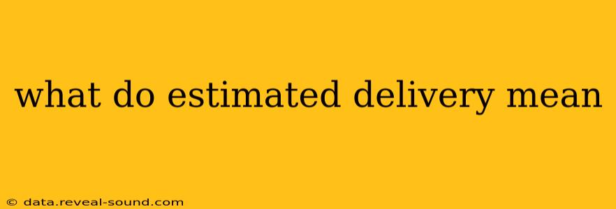 what do estimated delivery mean
