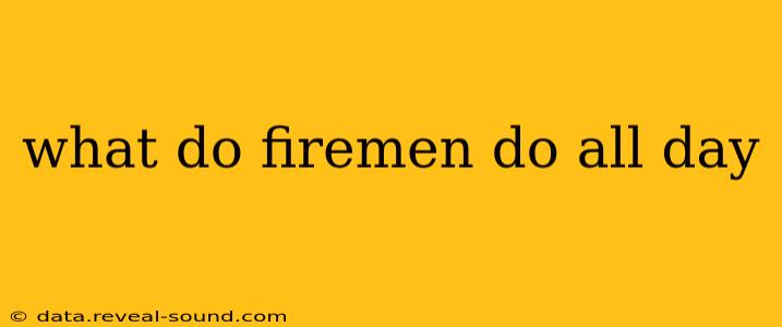 what do firemen do all day
