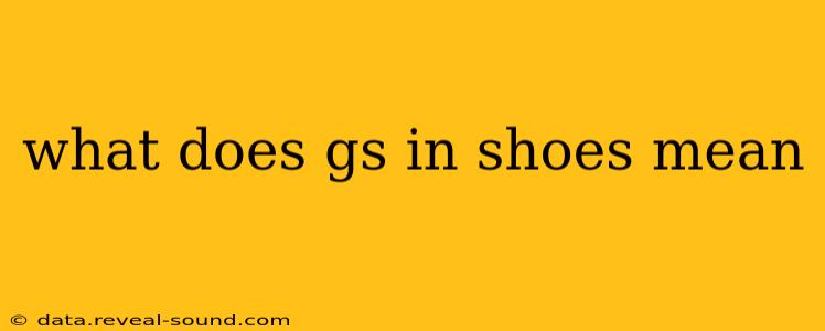 what does gs in shoes mean