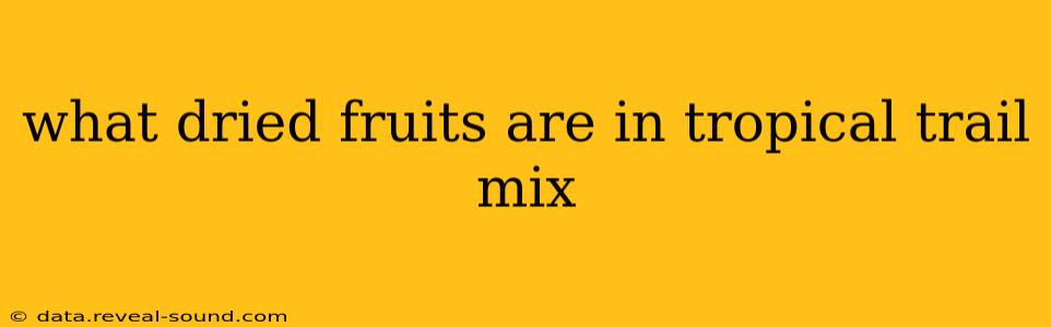 what dried fruits are in tropical trail mix