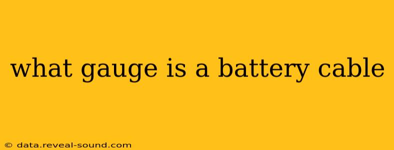 what gauge is a battery cable