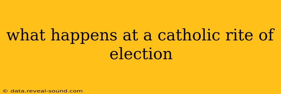 what happens at a catholic rite of election