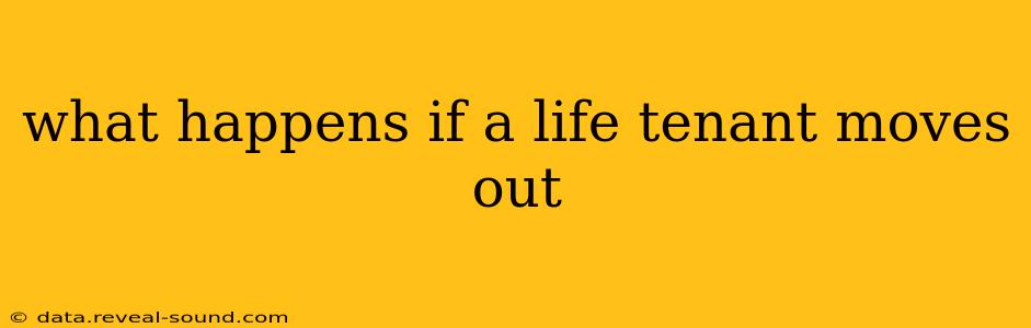 what happens if a life tenant moves out