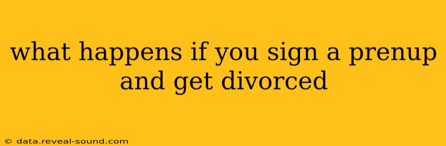 what happens if you sign a prenup and get divorced
