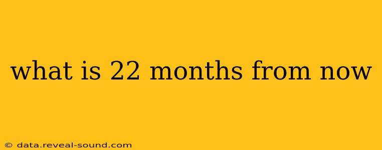 what is 22 months from now