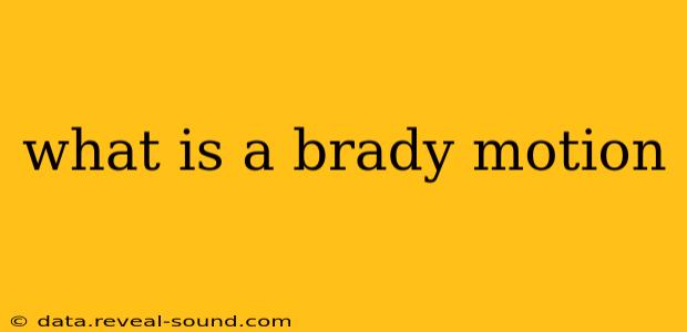 what is a brady motion