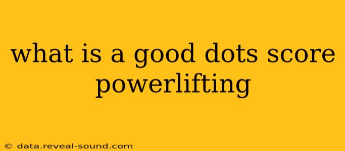 what is a good dots score powerlifting