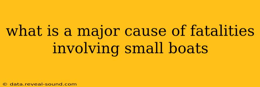 what is a major cause of fatalities involving small boats