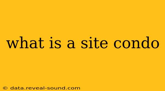 what is a site condo