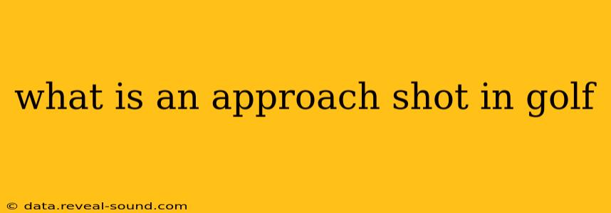 what is an approach shot in golf