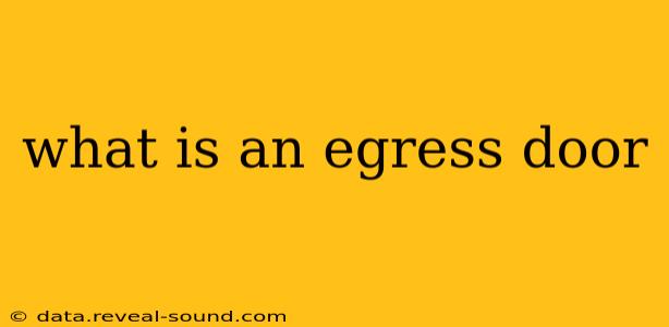 what is an egress door