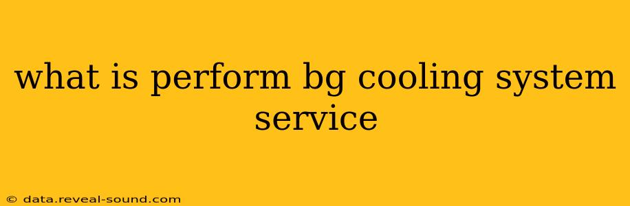 what is perform bg cooling system service