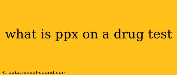 what is ppx on a drug test