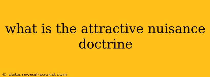 what is the attractive nuisance doctrine
