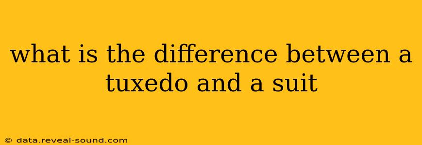 what is the difference between a tuxedo and a suit