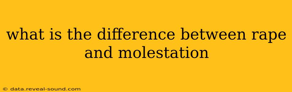 what is the difference between rape and molestation