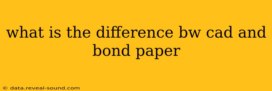 what is the difference bw cad and bond paper