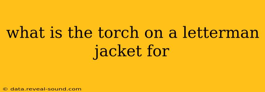 what is the torch on a letterman jacket for