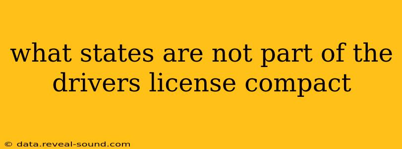 what states are not part of the drivers license compact