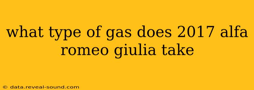 what type of gas does 2017 alfa romeo giulia take