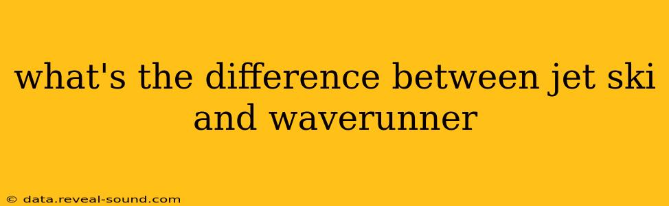 what's the difference between jet ski and waverunner
