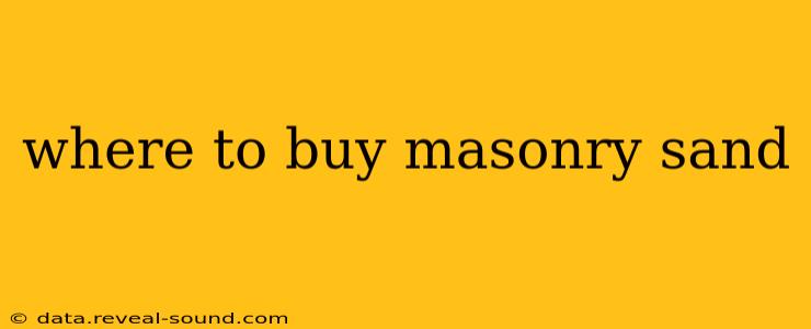 where to buy masonry sand
