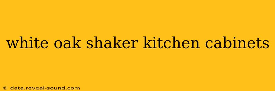 white oak shaker kitchen cabinets