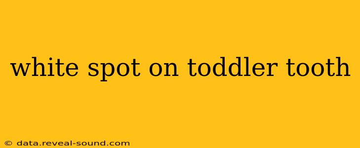white spot on toddler tooth
