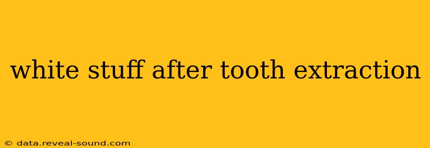 white stuff after tooth extraction