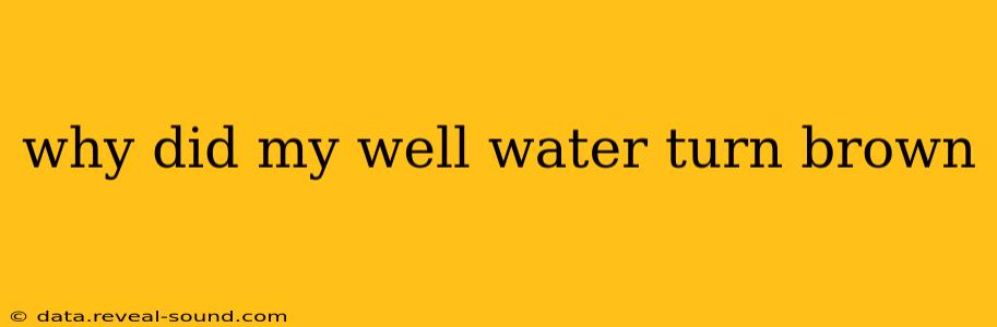 why did my well water turn brown
