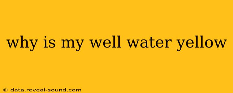 why is my well water yellow