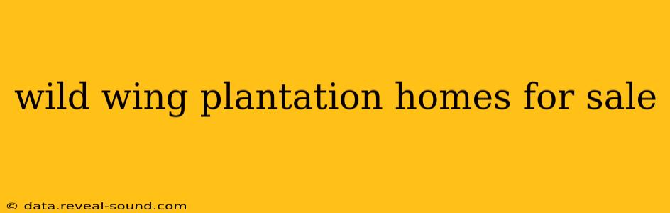 wild wing plantation homes for sale