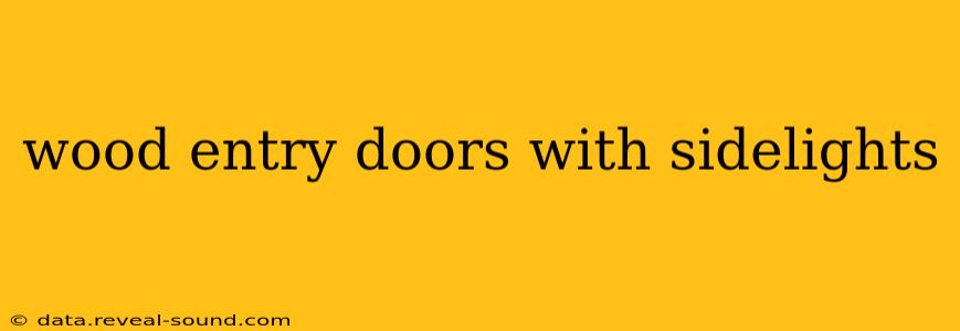 wood entry doors with sidelights