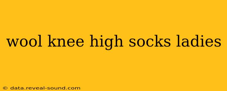 wool knee high socks ladies