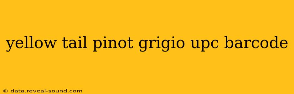 yellow tail pinot grigio upc barcode