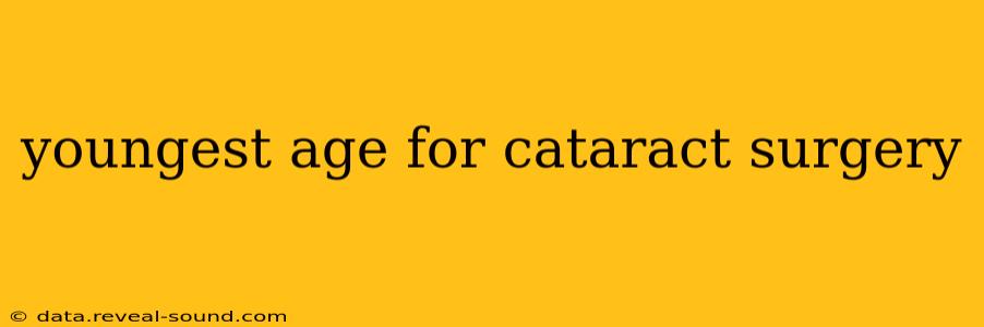 youngest age for cataract surgery