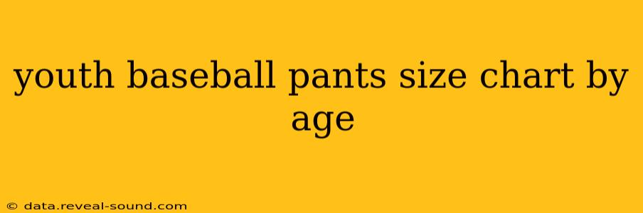 youth baseball pants size chart by age