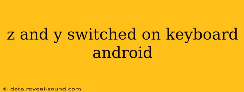 z and y switched on keyboard android