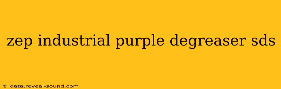 zep industrial purple degreaser sds